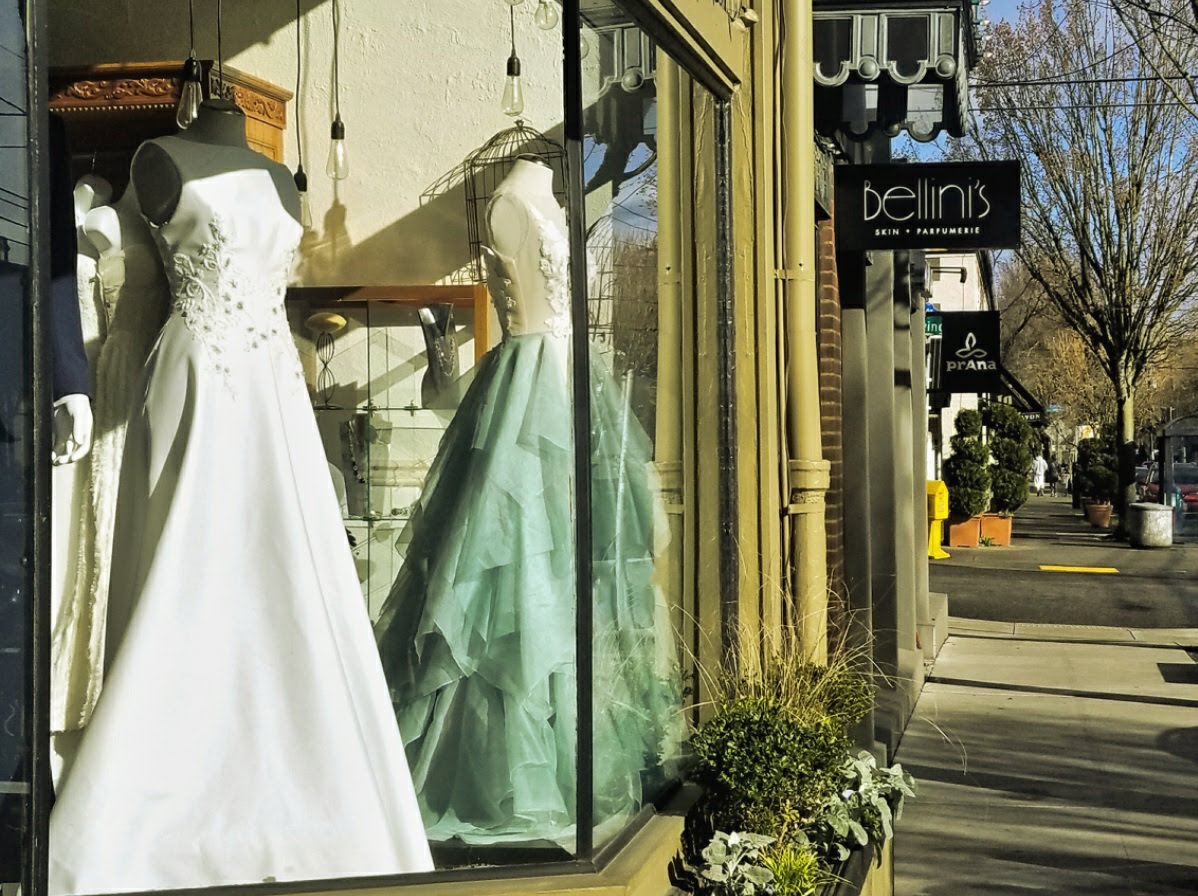 Blue wedding dress